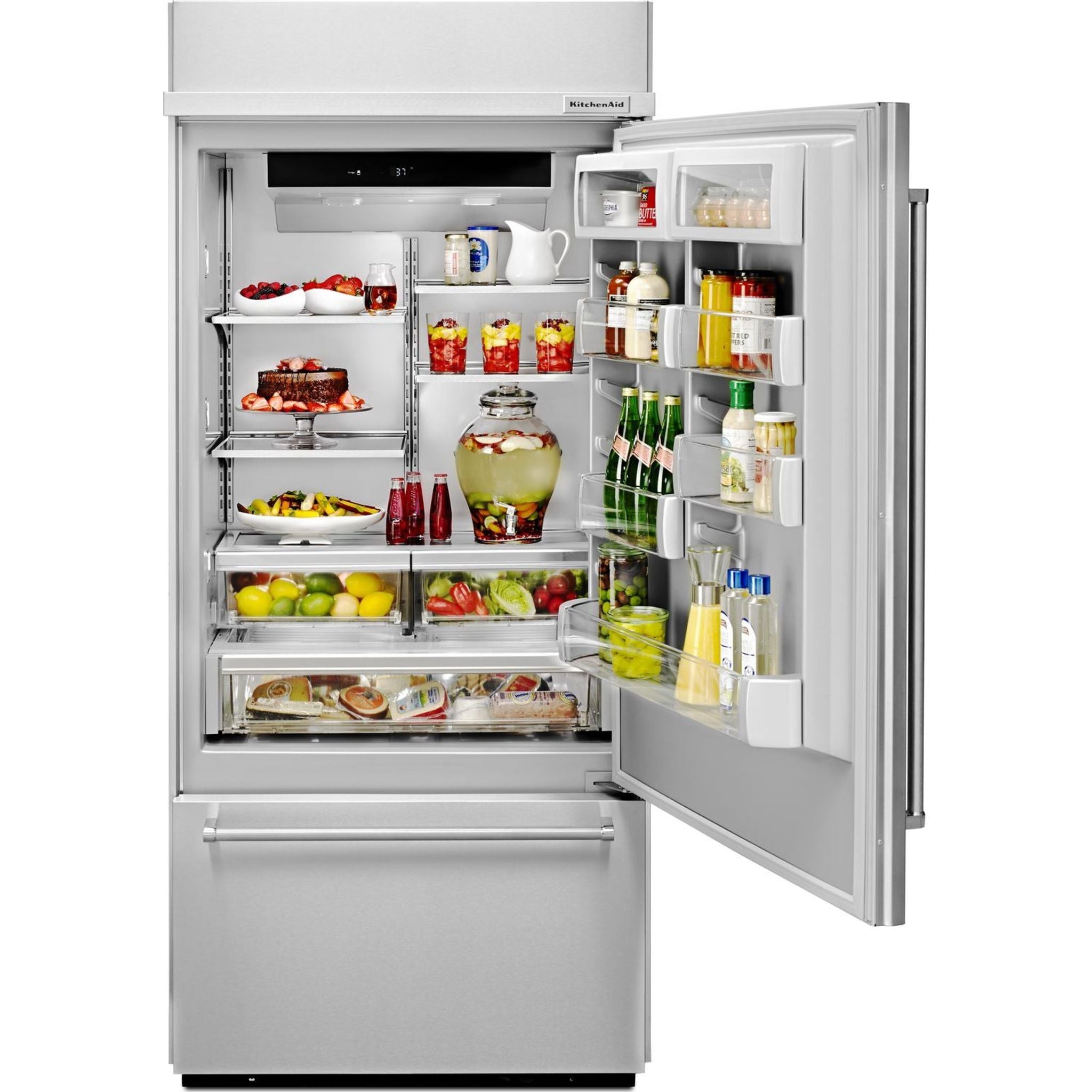 Réfrigérateur à congélateur inférieur KitchenAid (KBBR306ESS) - Acier inoxydable