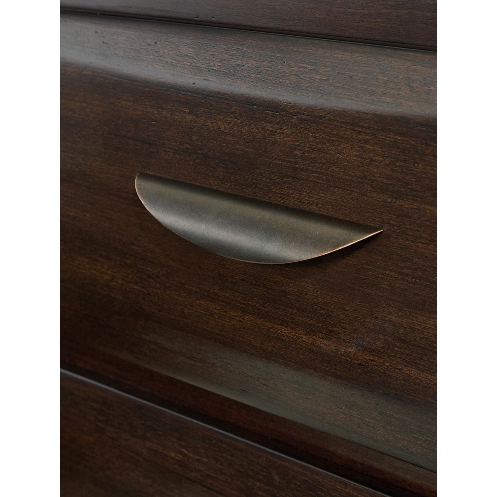Commode et miroir Vanmore - Marron foncé