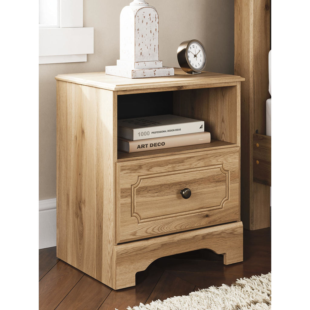 Table de chevet Aleaport - Brun chaud