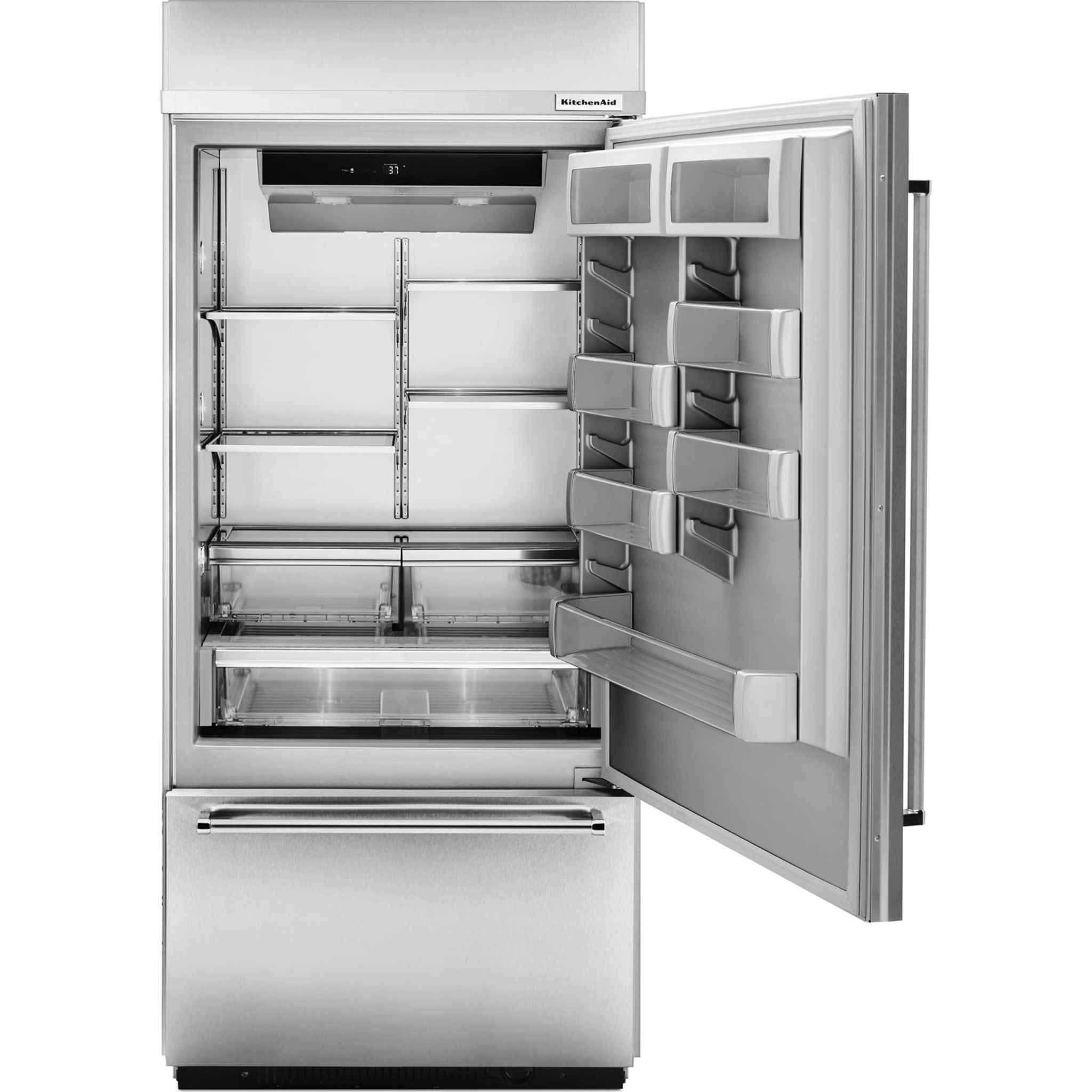 Réfrigérateur à congélateur inférieur KitchenAid (KBBR306ESS) - Acier inoxydable