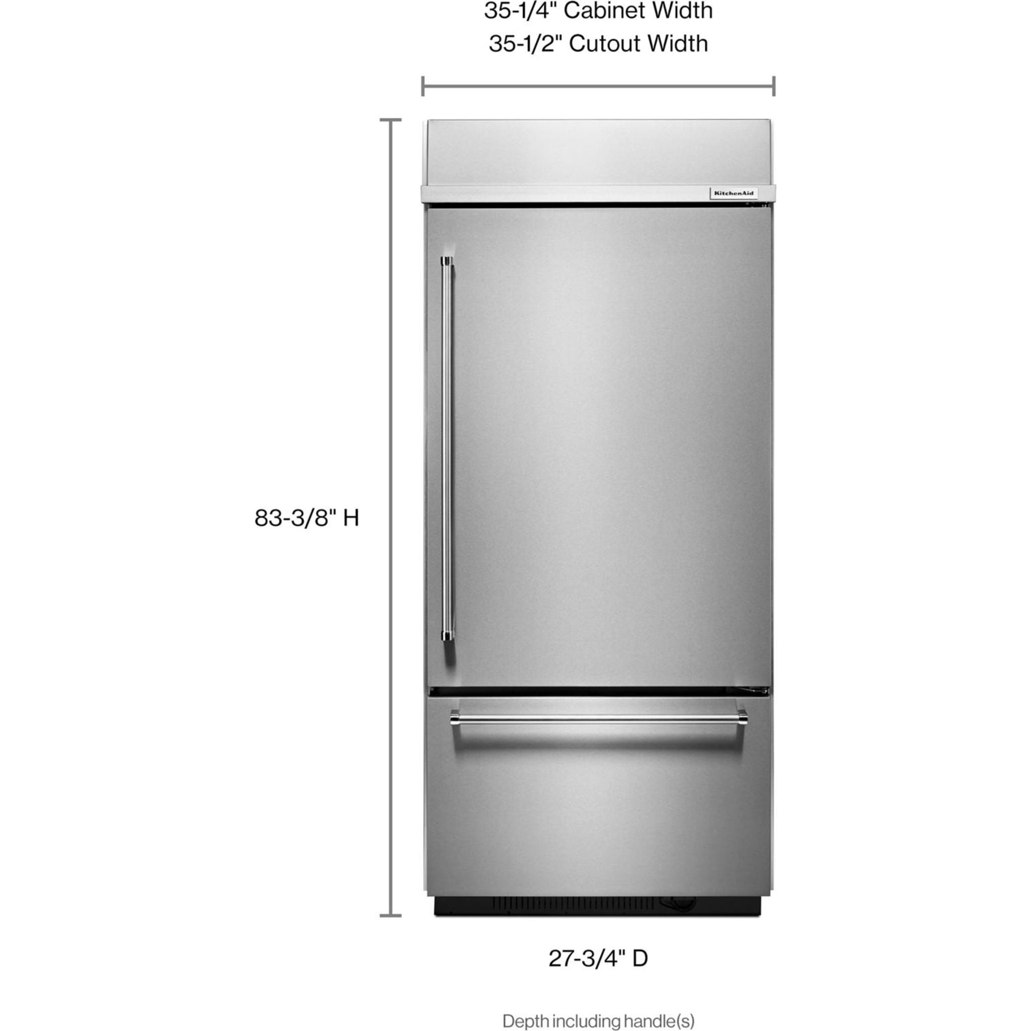 Réfrigérateur à congélateur inférieur KitchenAid (KBBR306ESS) - Acier inoxydable