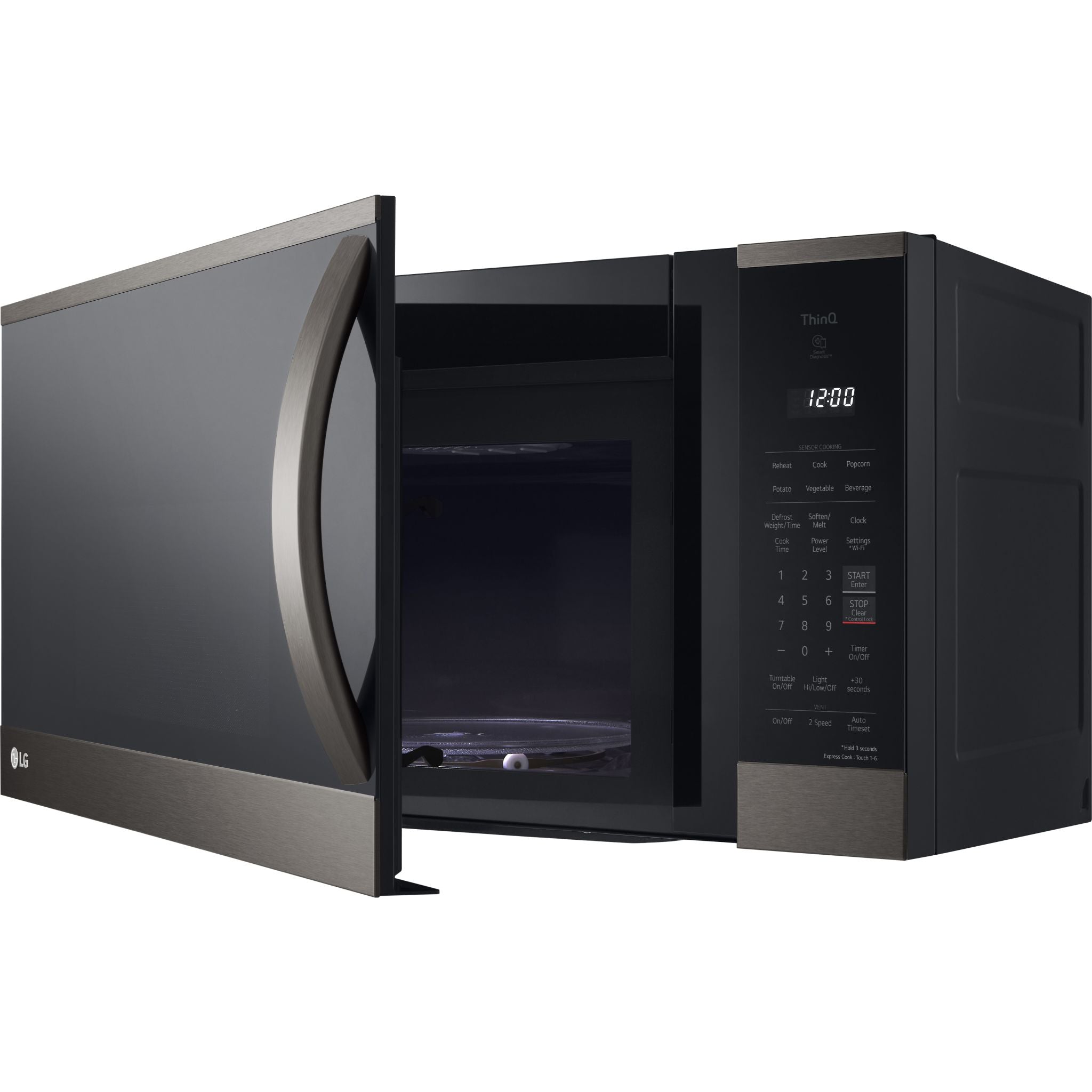 Micro-ondes LG OTR (MVEM1825D) - Acier inoxydable noir