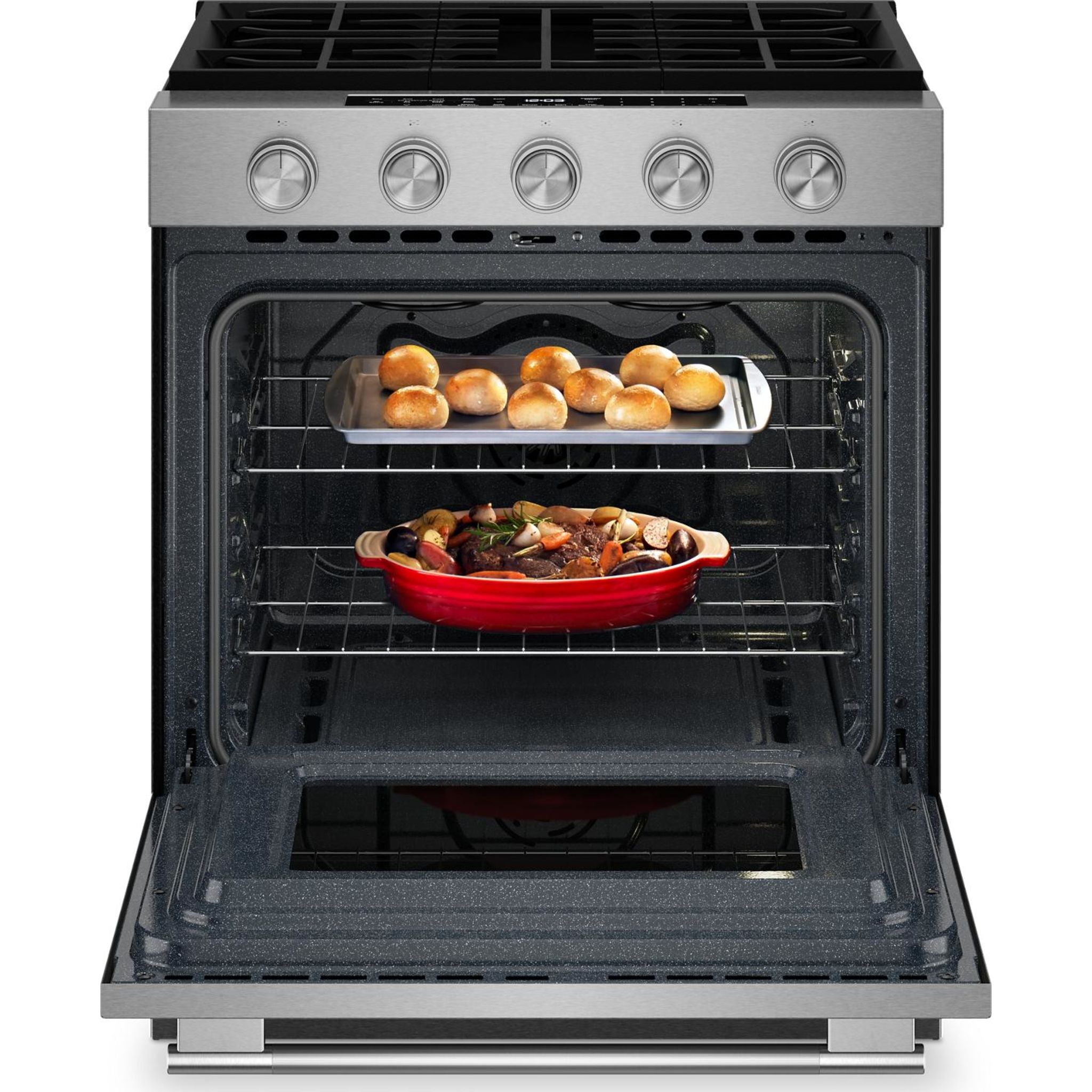 Cuisinière à gaz KitchenAid 30 (KSGS330SPS) - Acier inoxydable résistant aux traces de doigts