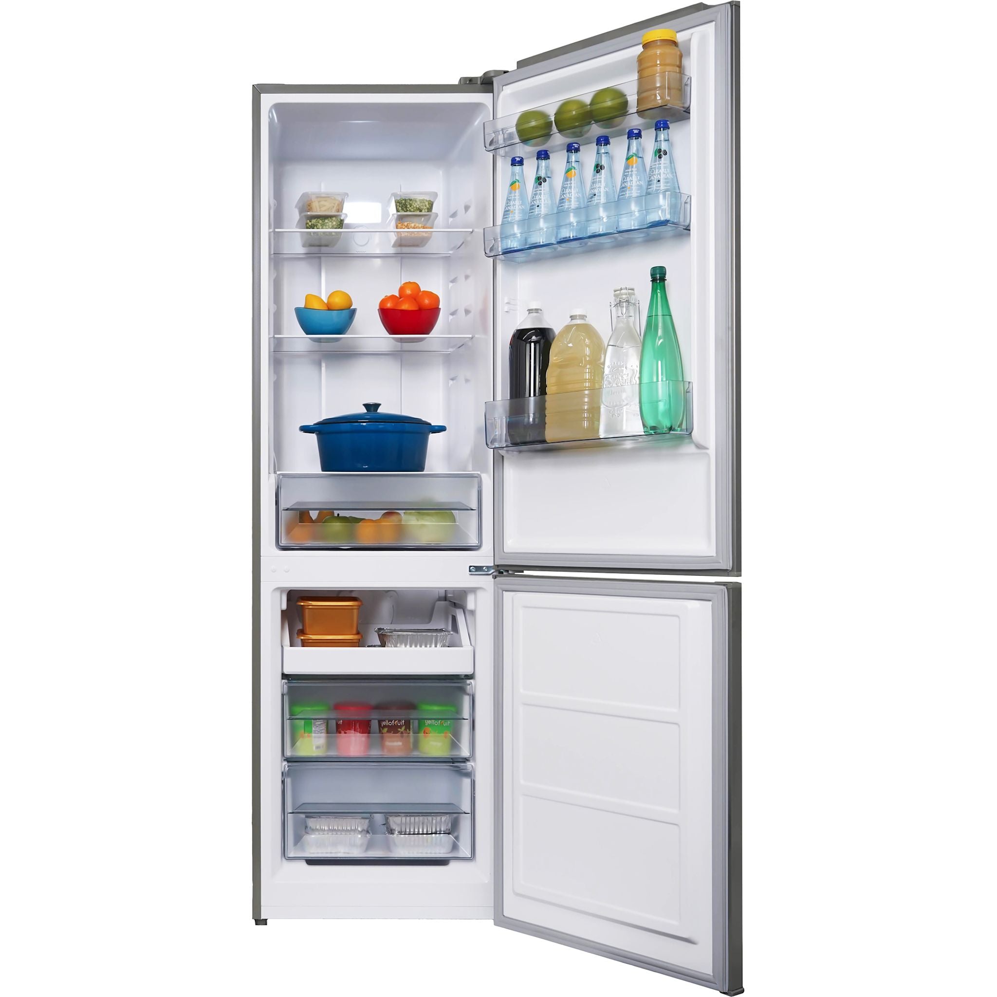Réfrigérateur à congélateur inférieur Danby (DBMF100B1SLDB) - Aspect inox