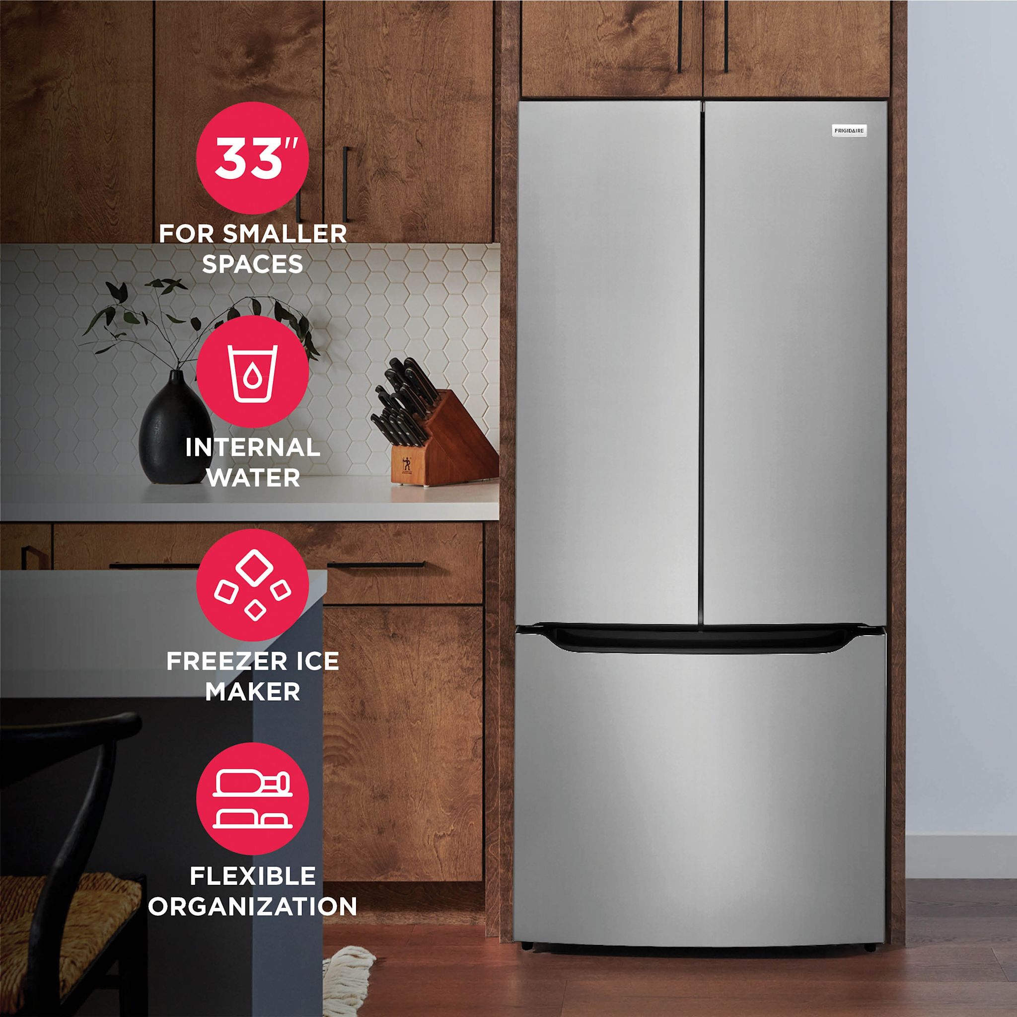 Réfrigérateur à portes françaises Frigidaire (FRFG2033AV) - Acier inoxydable
