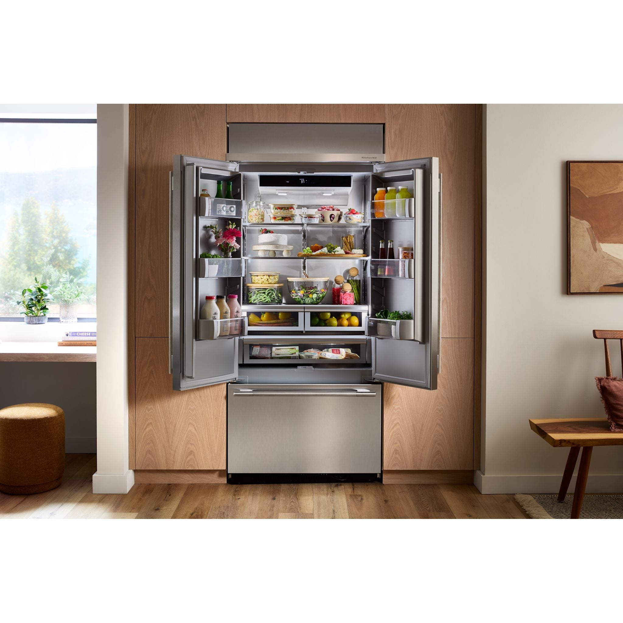 Réfrigérateur à portes françaises KitchenAid (KBFN536SPS) - Acier inoxydable avec finition PrintShield™